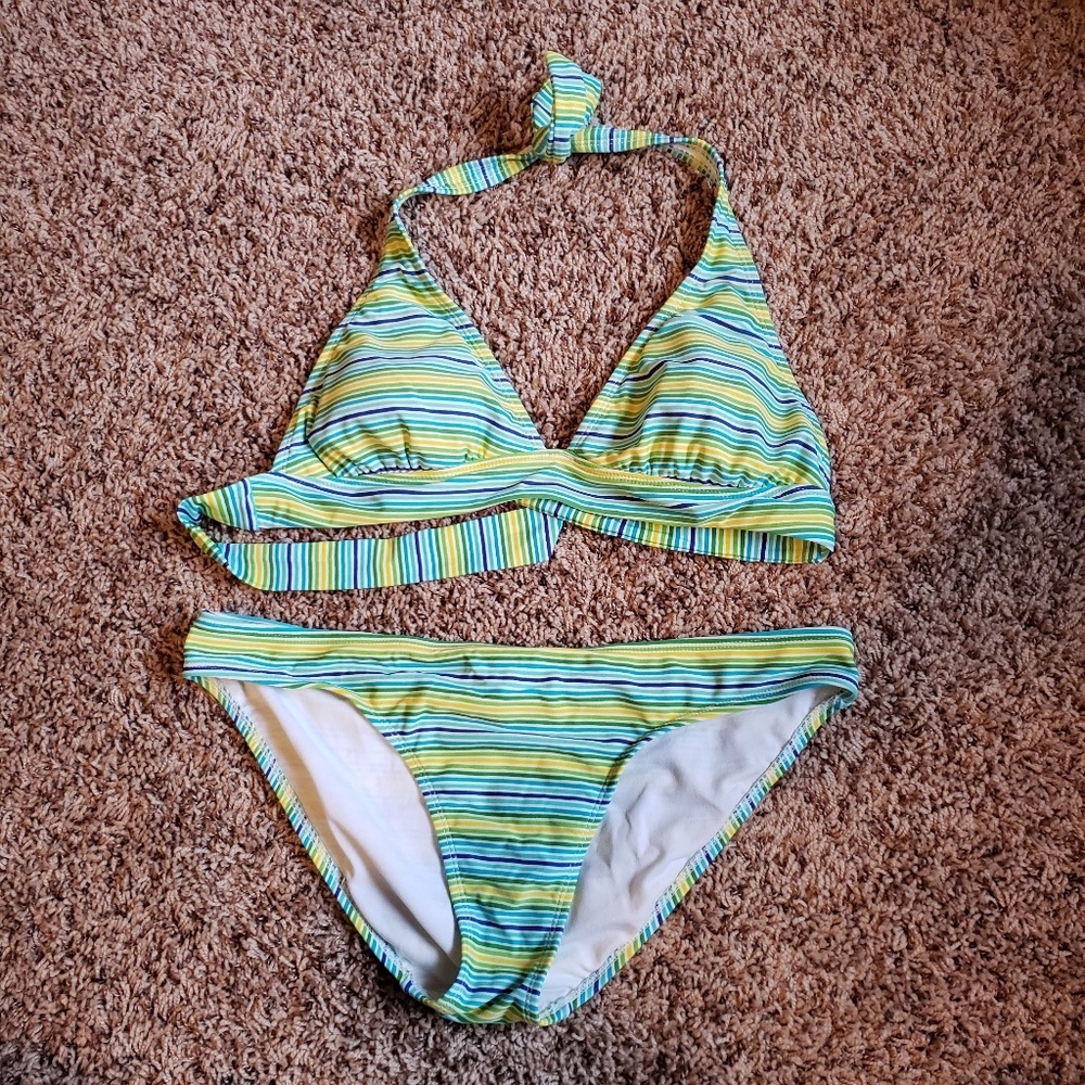 Halter Bikini, Multi Striped